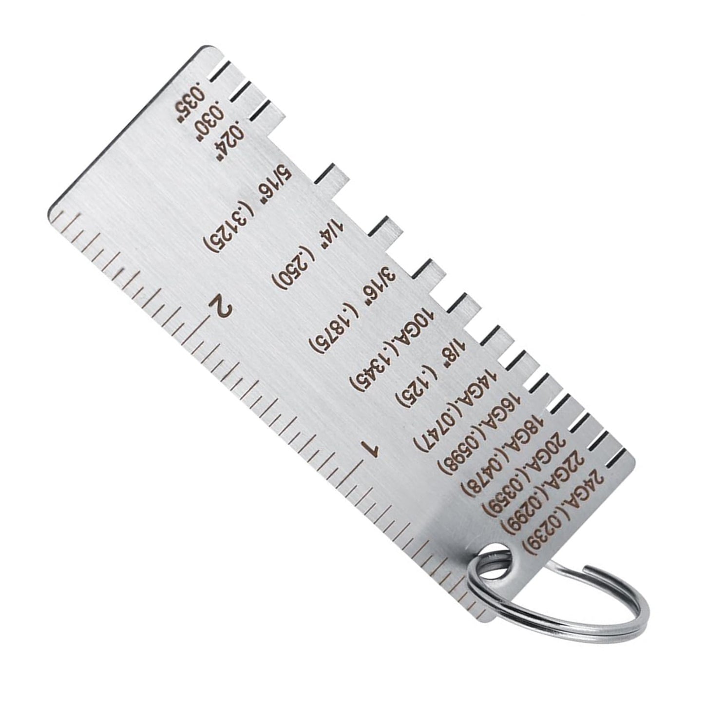 Calibrador De Lamina Medidor De Espesor De Alambre De Acero Inoxidable/Hoja De Metal Medidor De Soldadura Herramienta De Inspección De Tamaño Chapado Medidor De Calibre De Lamina