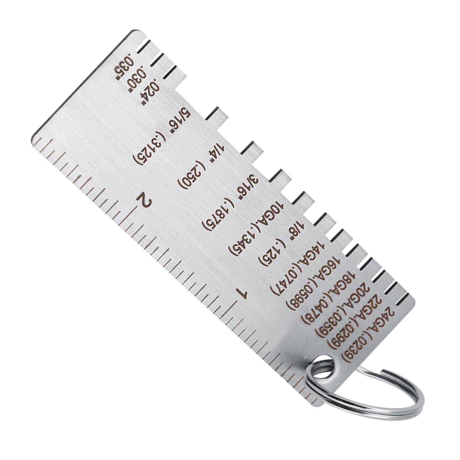 Calibrador De Lamina Medidor De Espesor De Alambre De Acero Inoxidable/Hoja De Metal Medidor De Soldadura Herramienta De Inspección De Tamaño Chapado Medidor De Calibre De Lamina