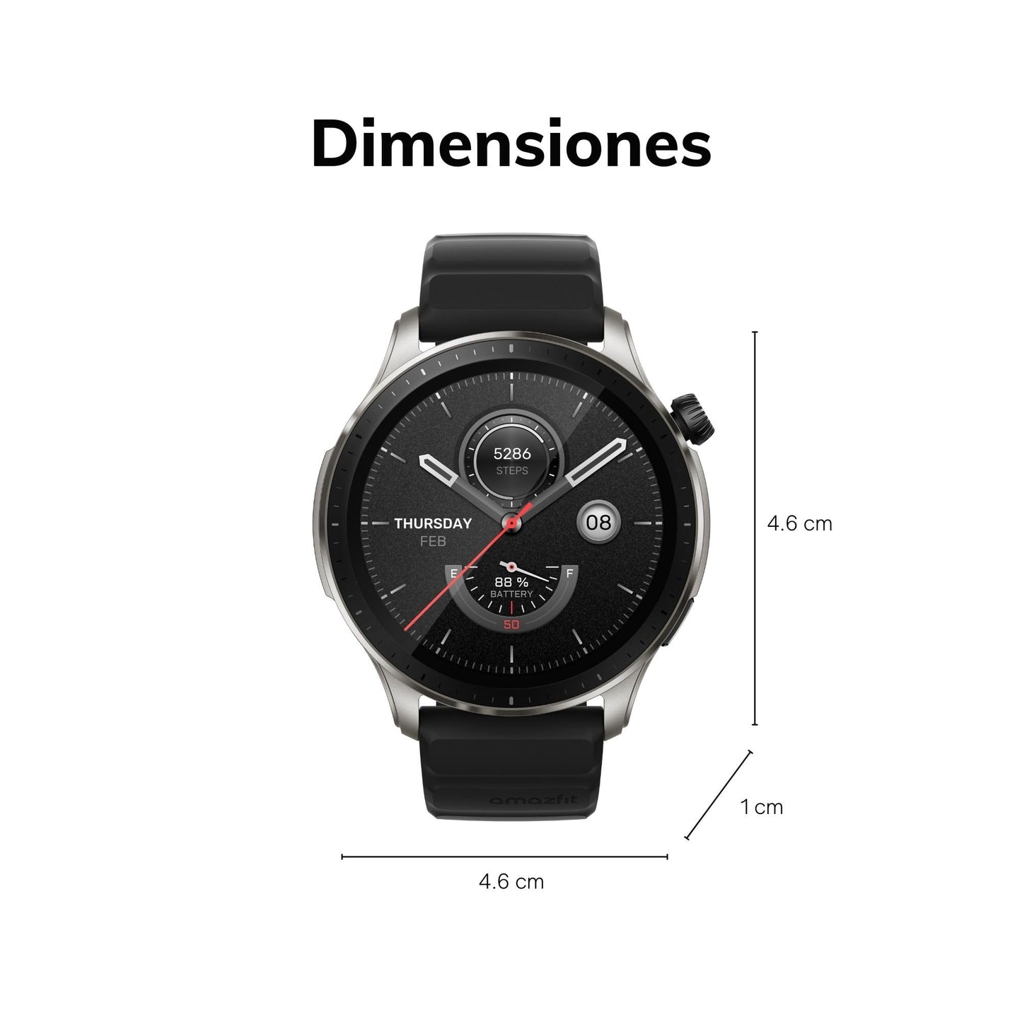 Amazfit GTR 4 Smartwatch con Amazon Alexa, Autonomía 14 Días, Pantalla AMOLED HD, 150 Modos Deportivos - Negro Super Speed