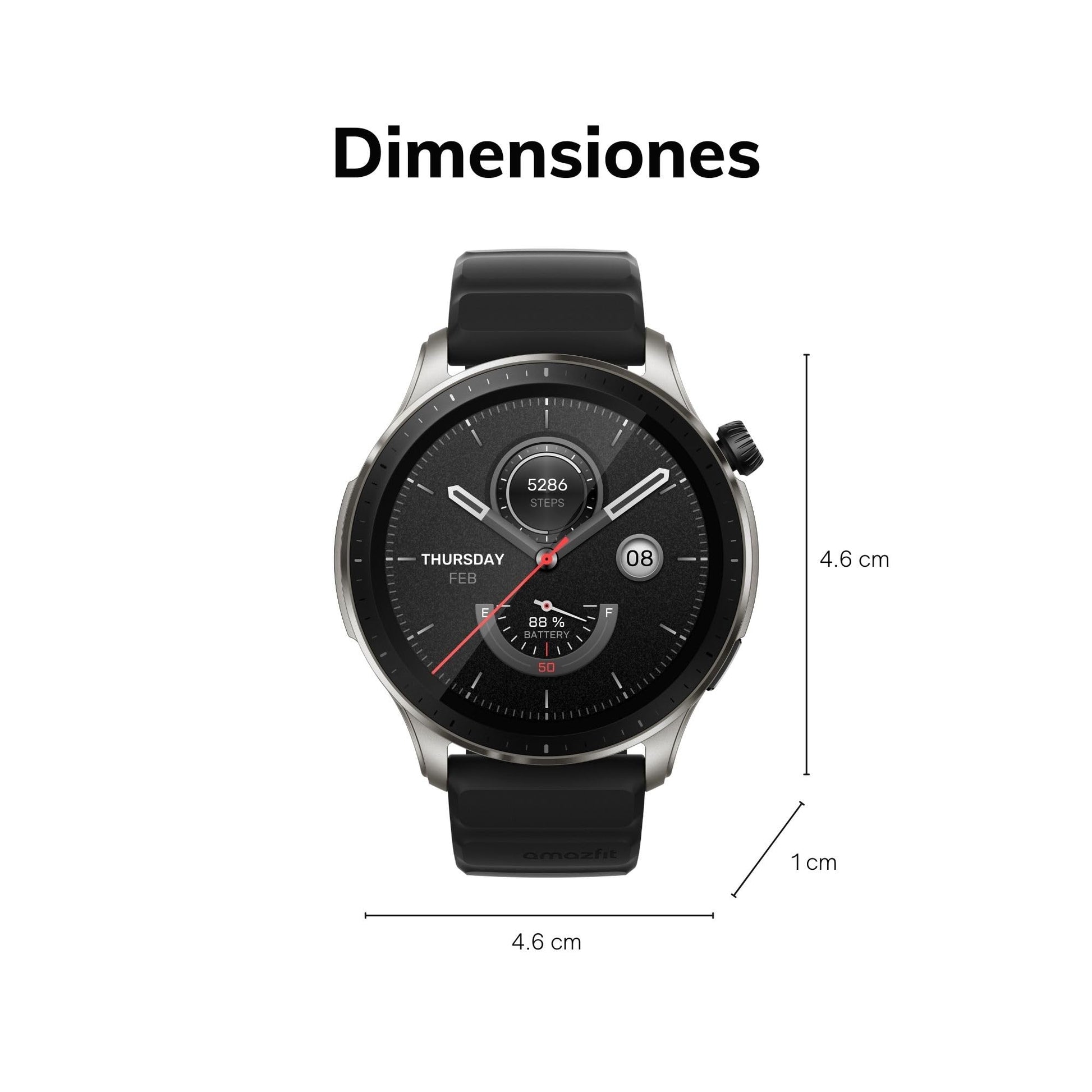 Amazfit GTR 4 Smartwatch con Amazon Alexa, Autonomía 14 Días, Pantalla AMOLED HD, 150 Modos Deportivos - Negro Super Speed