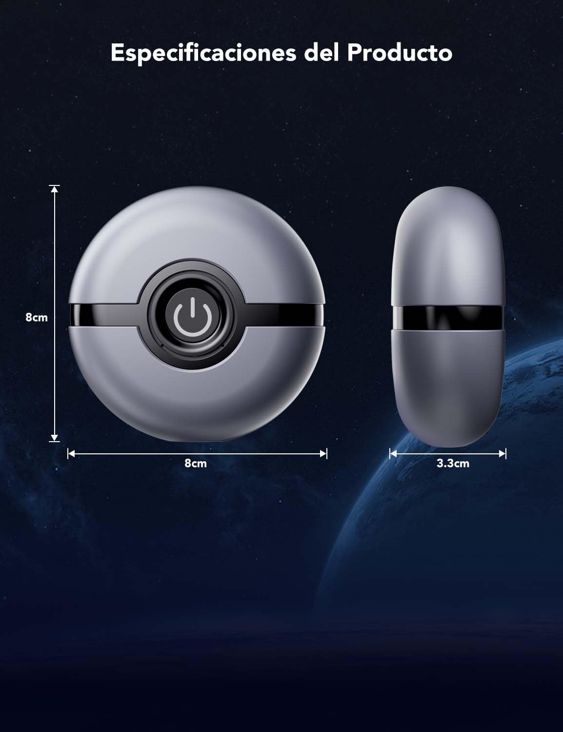 PHOCAR Afeitadora Eléctrica para Hombre, Mini Rasuradora Portátil de Bolsillo, Motor de Levitación Magnética, Cabezal Doble Lavable, Carga Rápida USB-C, Cortadora de Barba para Viajes
