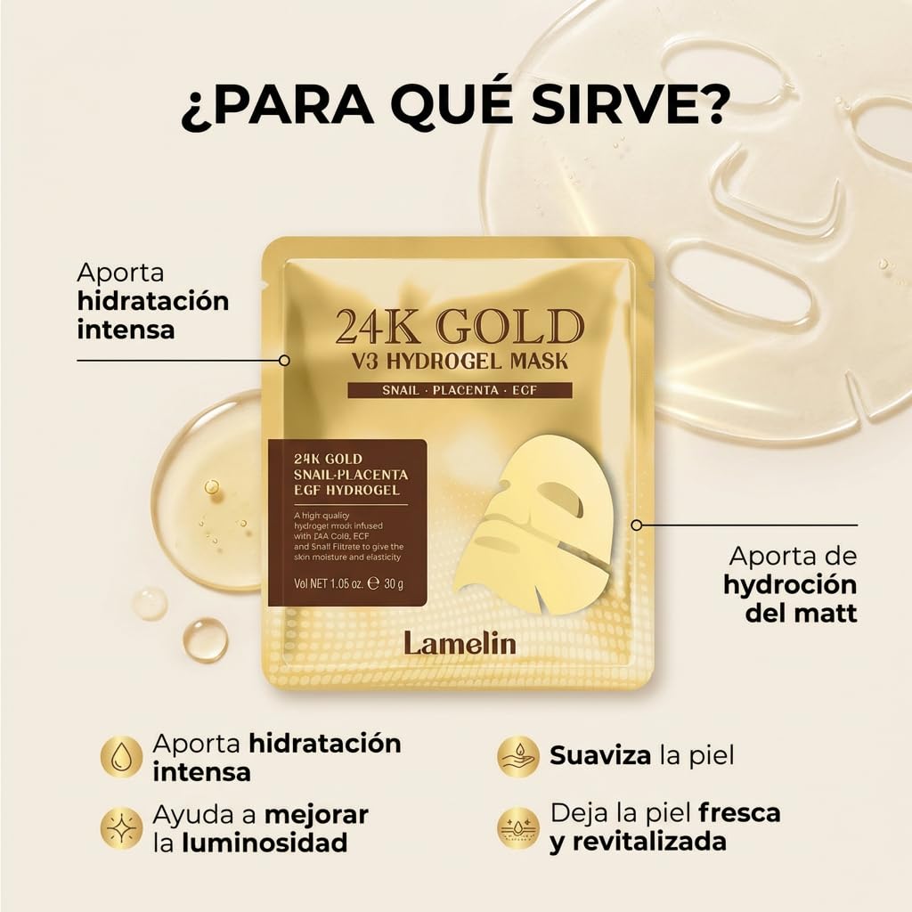 Lamelin 24k Gold V3 Hydrogel Mask (1EA)