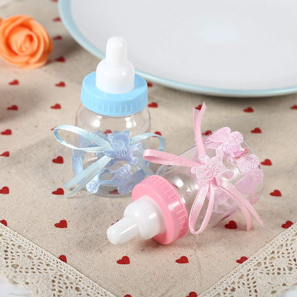 Biberones Miniatura para Baby Shower Decoración Rosado para Niñas