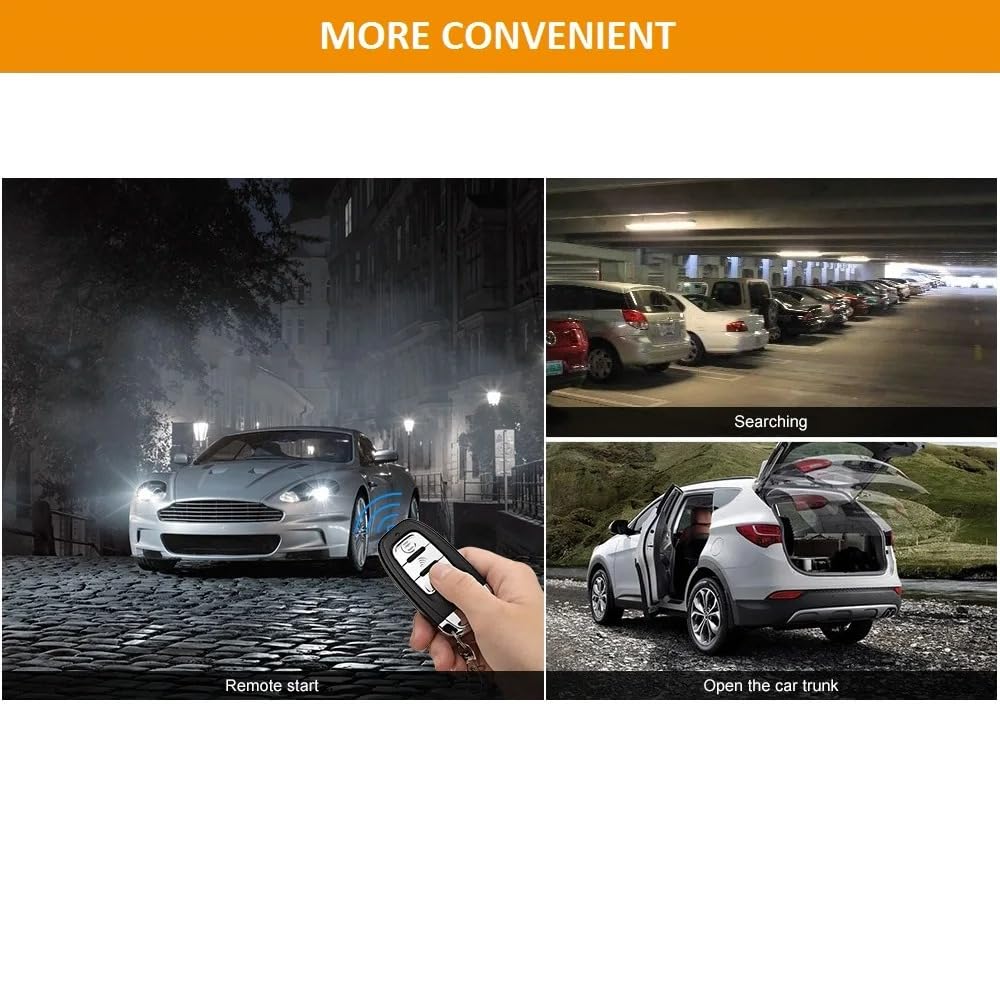 Sistema de Alarma Antirrobo Qmcandy con Control Remoto Bluetooth y Arranque con Botón para Automóvil