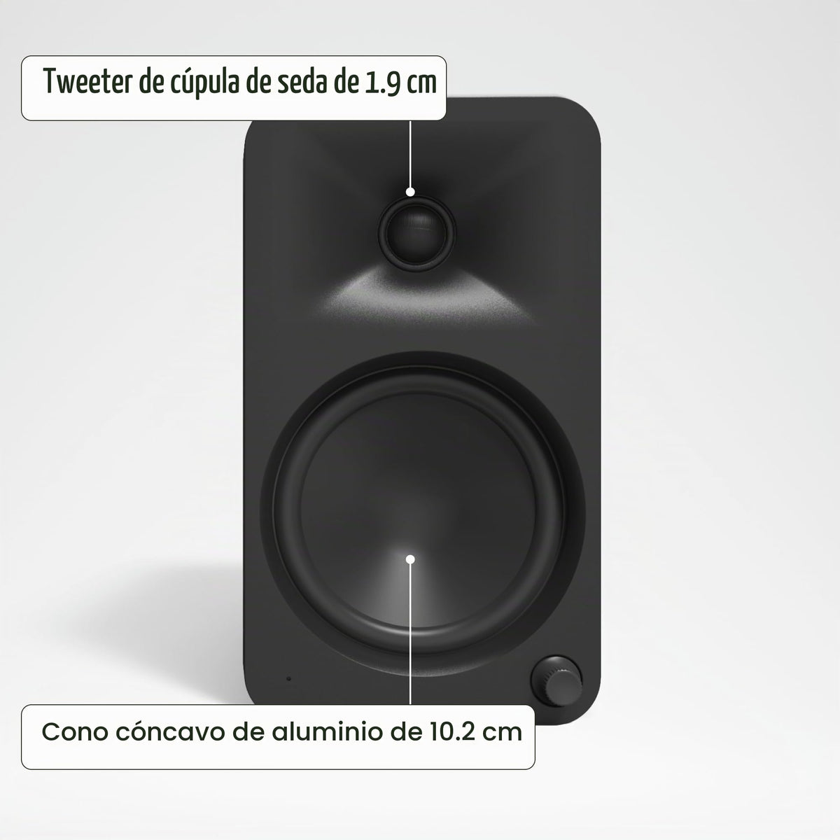 Altavoces de Referencia Kanto ORA4 Negro con Bluetooth y Entrada USB-C Bi-amplificados