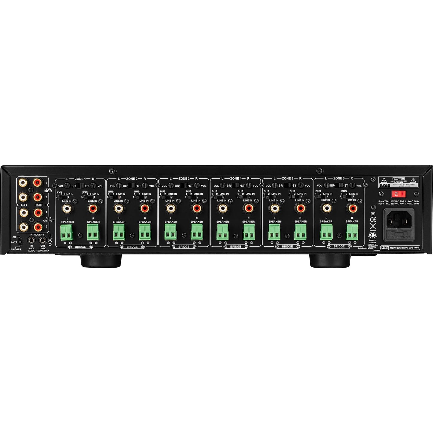 Dayton Audio MA1260 Amplifier Multi-Zone, 60WPC, 12 Channel