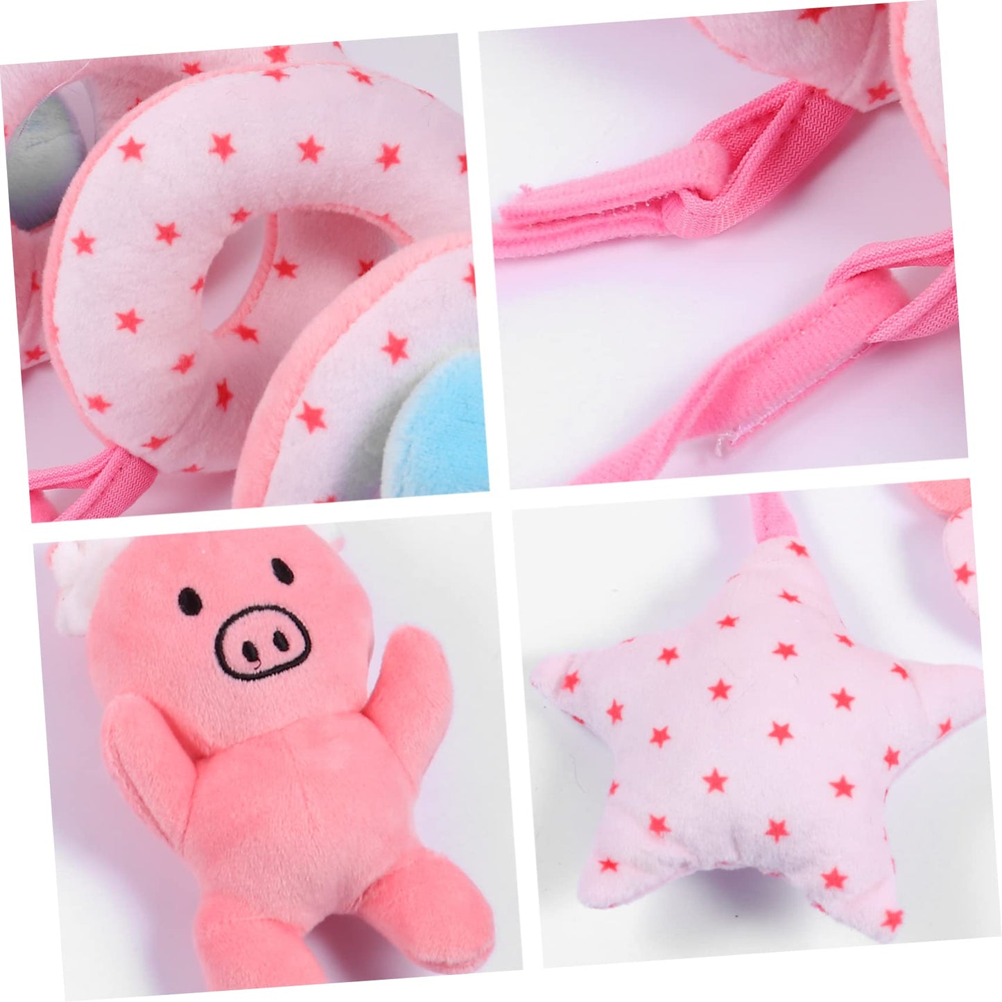 FAVOMOTO Juguete Colgante Cuna Alrededor Juguetes Infantiles Peluche Juguetes de Cama para Bebe Cochecito Juguetes Colgando Cochecito de Juguete Carretilla Colgante bebé Felpa Corta Rosa