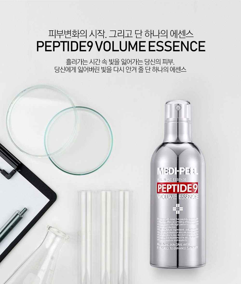 Medi-Peel Peptide 9 Esencia de volumen, 100 ml | Tratamiento de colágeno para flacidez de la piel con fórmula hidratante concentrada