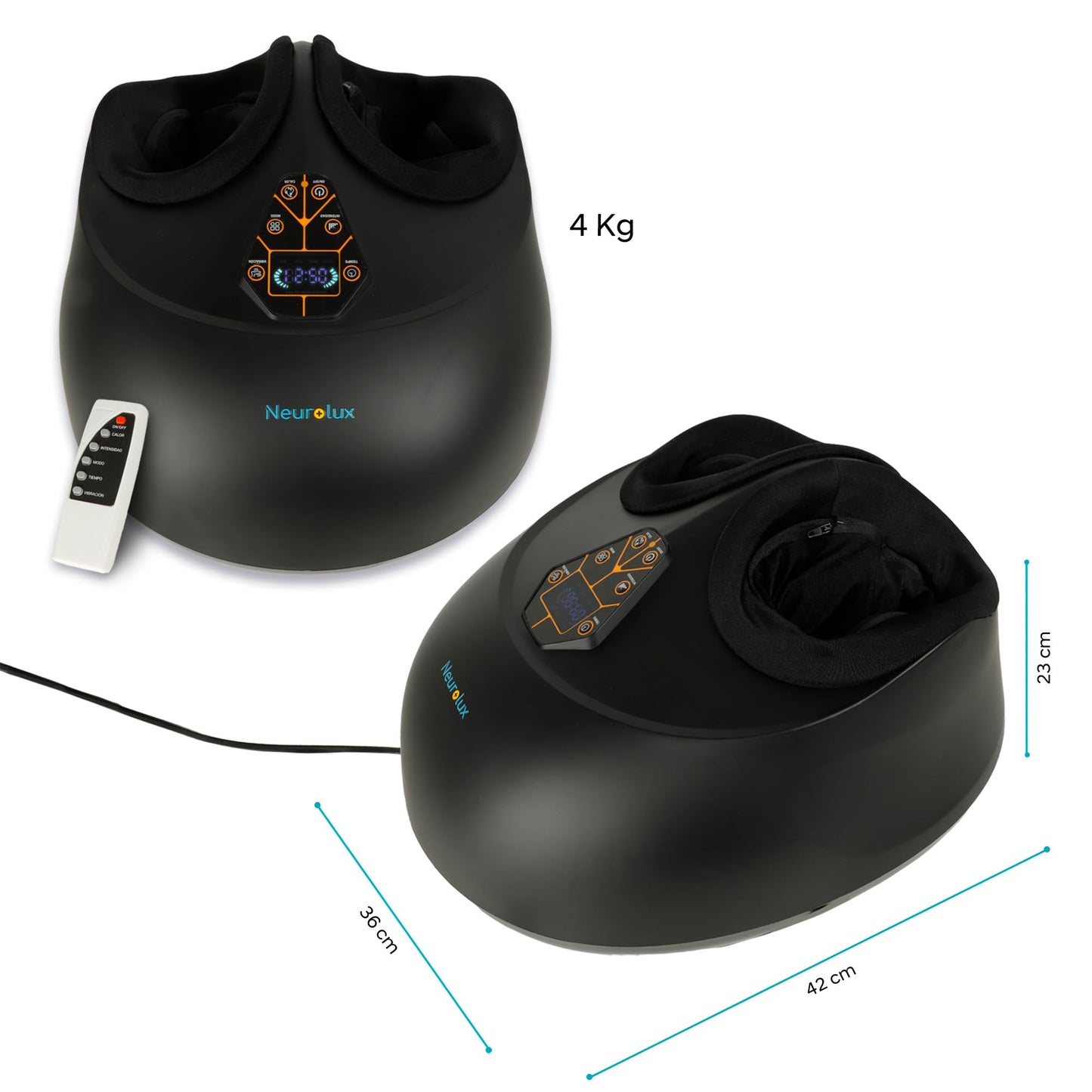 Masajeador de Pies NEUROLUX Eléctrico con Calor y Compresión de Aire para Reflexología