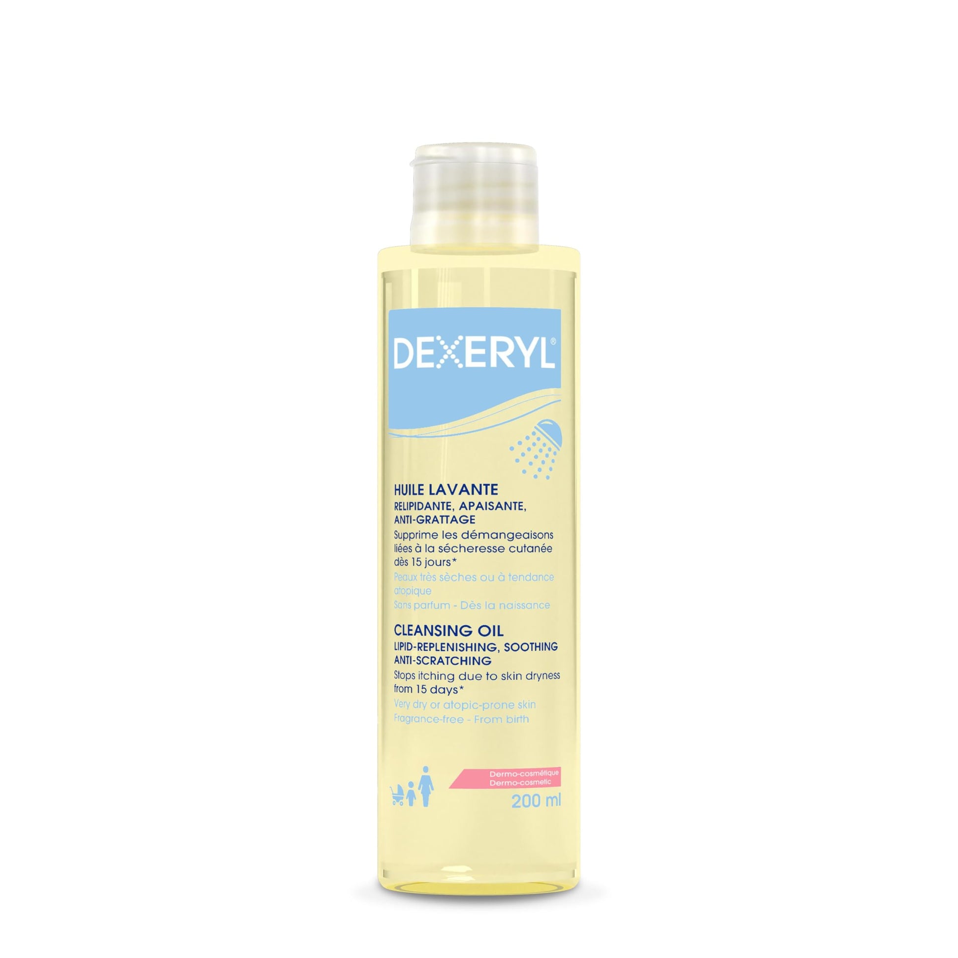 Dexeryl, Aceite dermolimpiador emoliente, 200ml