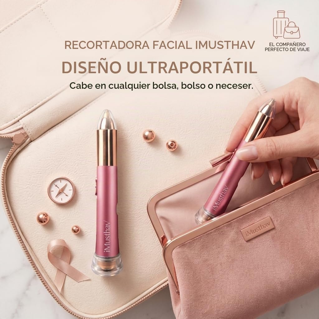 Depiladora Eléctrica Indolora para Mujer, Elimina Vello de Cejas y Facial