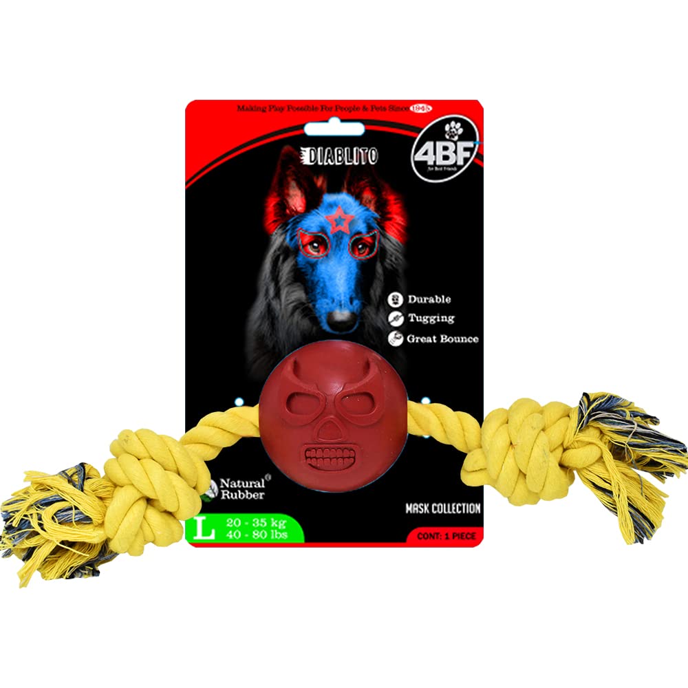 Juguete para Perro 4BF Pelota con Jaladera Diablito Razas Grandes