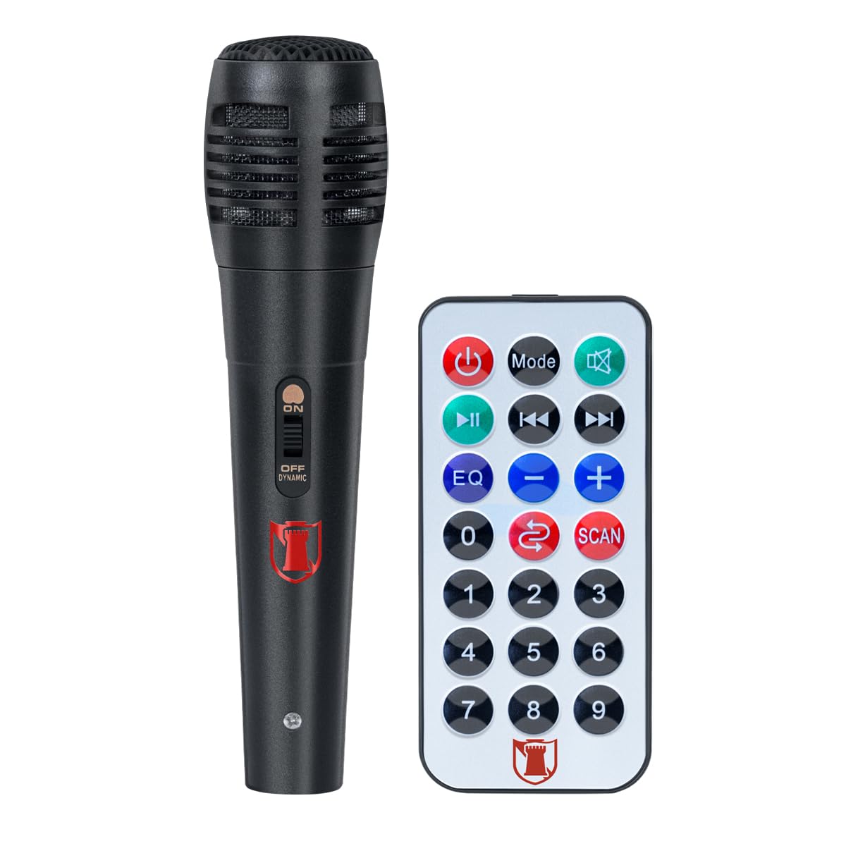 Kaiser Bocina Bluetooth de 8 Pulgadas con Luz Tipo Flama, KSR-Link, Recargable, FM, USB, Micro SD, Aux, Grabación, Micrófono Alámbrico, Control Remoto, Potencia 20W RMS KSW-1108