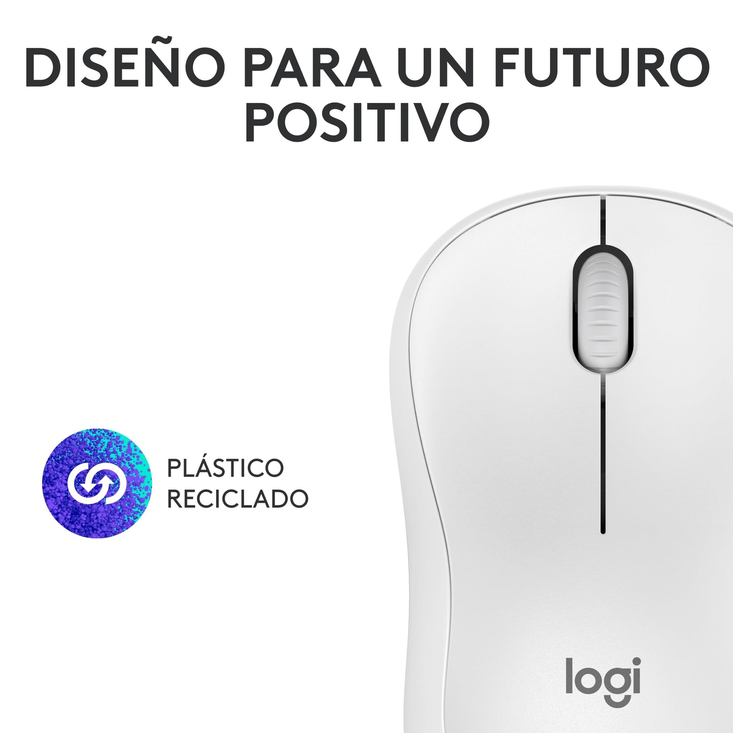 Logitech Mouse Bluetooth silencioso M240, inalámbrico, Compacto, portátil, Seguimiento Suave, batería 18 Meses, Windows, macOS, ChromeOS, Compatible con PC, Mac, laptops, Tablets - Blanco
