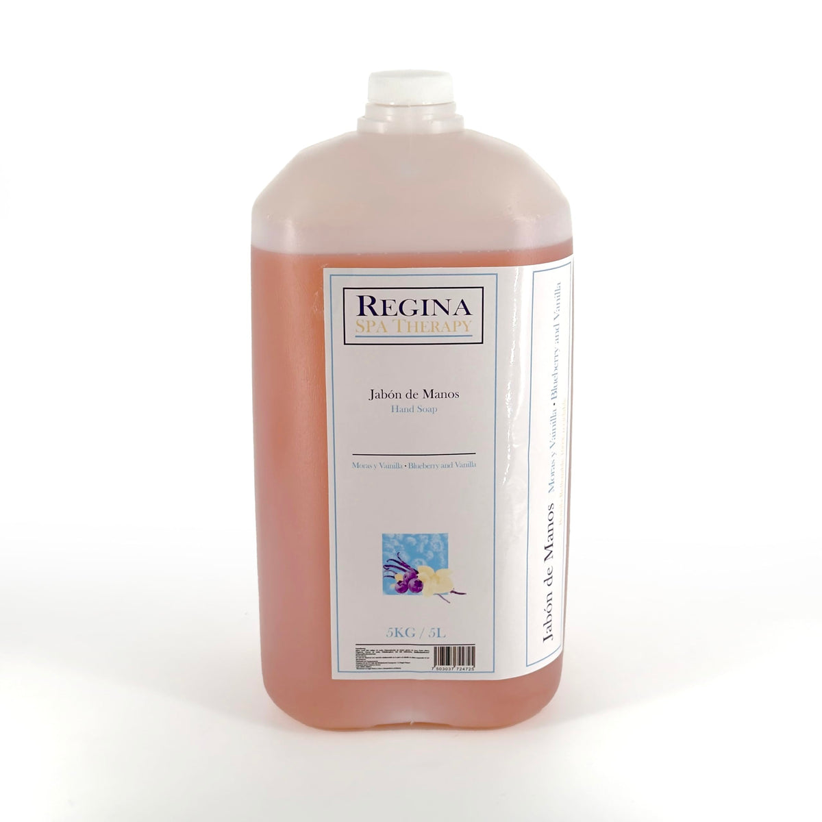 Regina Spa Therapy-Jabón para manos de uso hotelero hecho a base de esencia de moras y vainilla. 5 litros. Suavidad Aromática: Jabón de Manos para una Experiencia Sensorial.