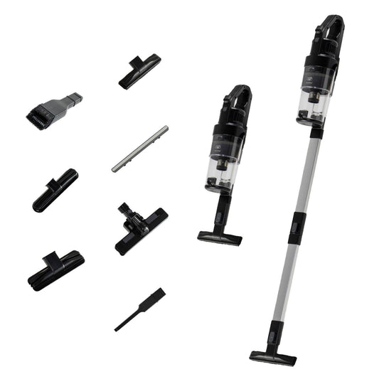 Aspiradora Vertical Inalambrica 3 en 1, Sistema Pro Cyclone, Bateria 2000 mAh, con Filtro de Acero Inoxidable Lavable, Sin Filtros, Incluye 6 cepillos | AVERA ASP02