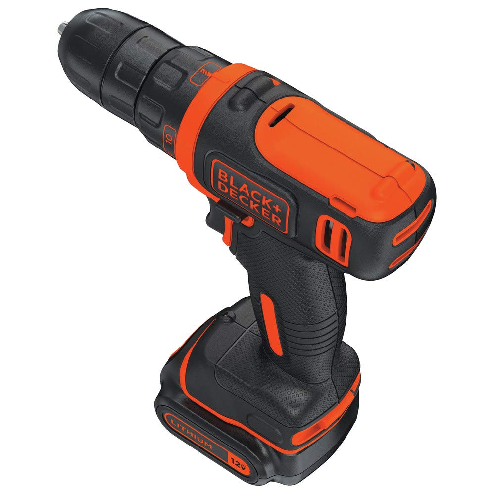 BLACK+DECKER 12V MAX Drill & Home Tool Kit, 60-Piece (BDCDD12PK)
