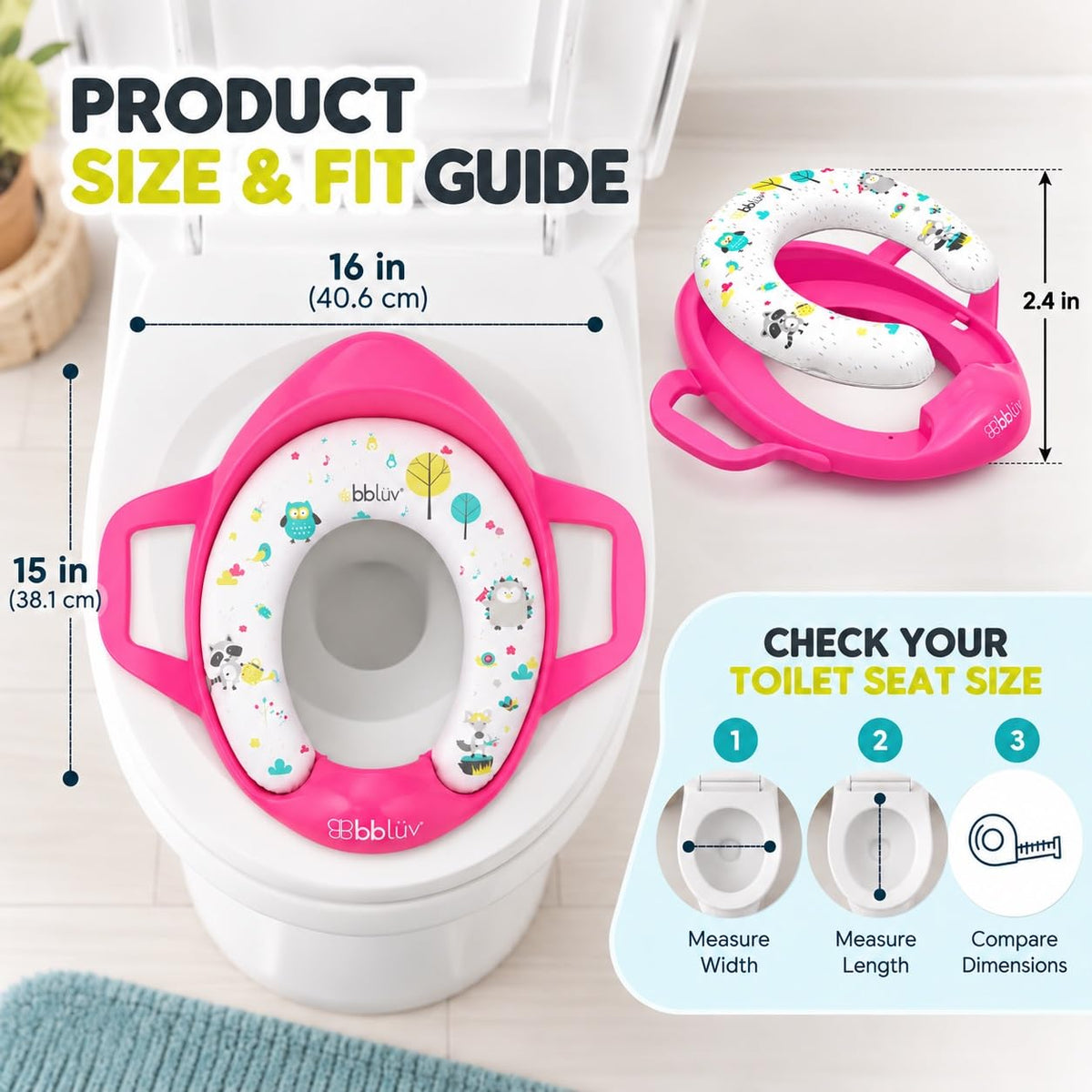 bbluv Poti asiento entrenador para baño - Pink