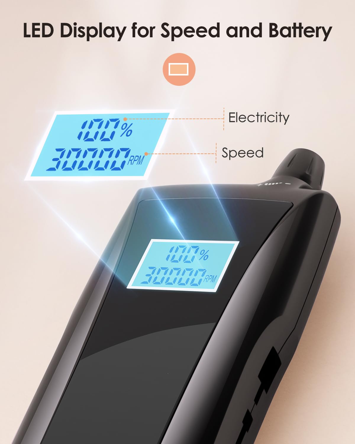 Máquina de Taladro de Uñas Beloving Recargable con Visualización de Velocidad y Brocas Rosa para Manicura y Pedicura Profesional