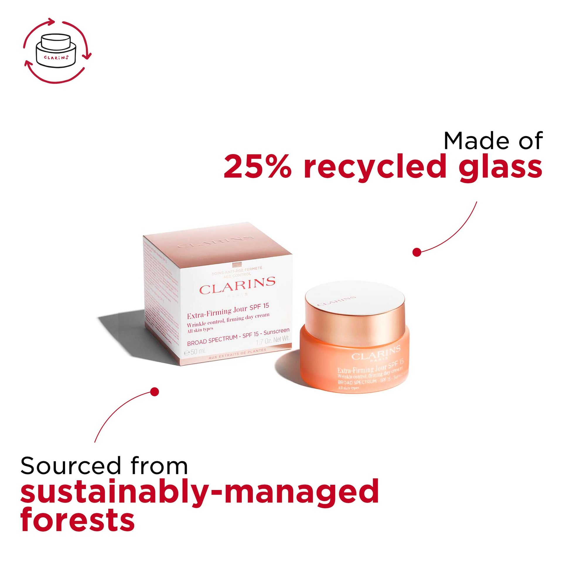 Clarins Extra Firming Day Cream SPF 15 for Unisex Cream 1.7 oz