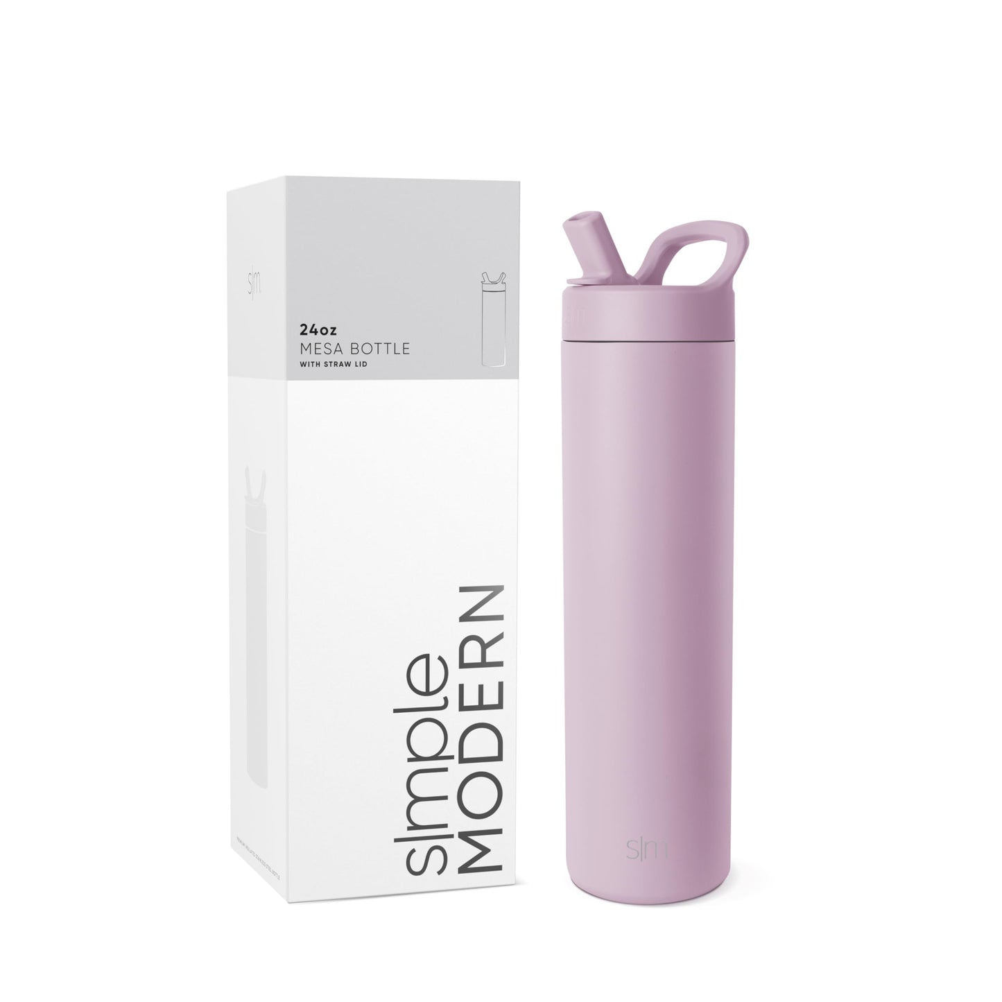 Botella de Agua Simple Modern Lavender Mist Acero Inoxidable para Viaje y Deportes