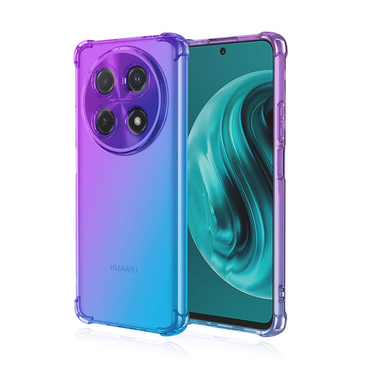 DABUNA Funda para Huawei Nova 13i / Nova 12i Case Uso Rudo,Transparente Colores Degradados Protectora de Cámara Anticaída Carcasa Bumper(Púrpura Azul)