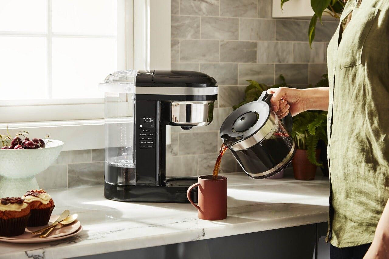 KitchenAid KCM1209OB Drip Coffee Maker, 12 Cup, Onyx Black