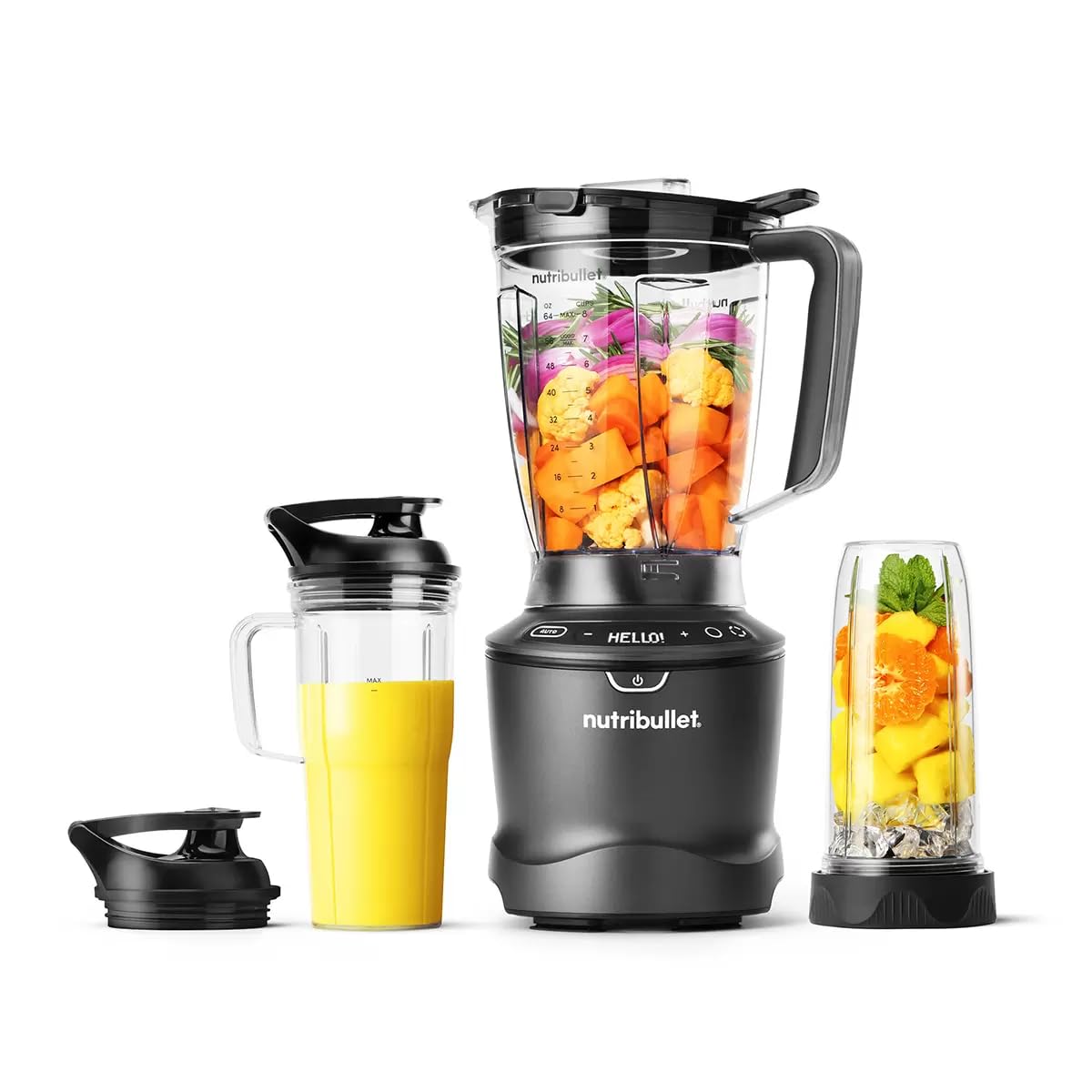Nutribullet Smart Sense, Licuadora de 1400W, 5 Velocidades, Sistema de Licuado Automático, Negro