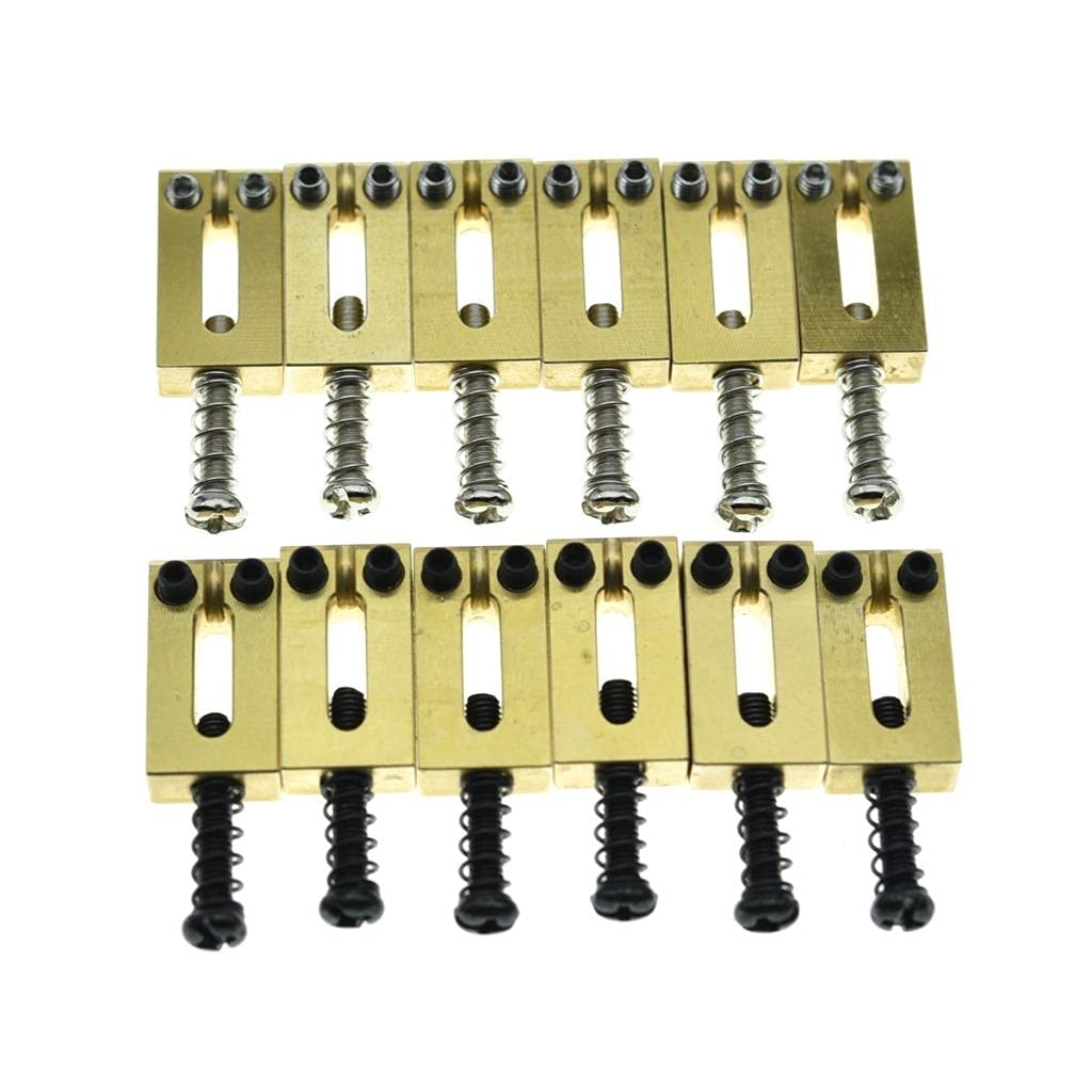 KAISH - Sillín de latón macizo para guitarra Stratocaster o Telecaster (10,5 mm)