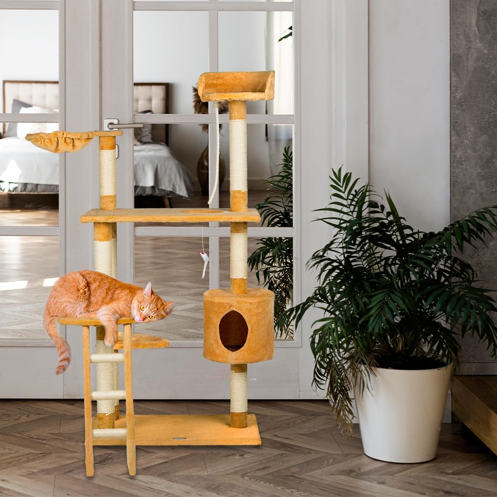 Fancy Pets Mueble/Rascador para Gato Byblos de 158 Centímetros de Altura