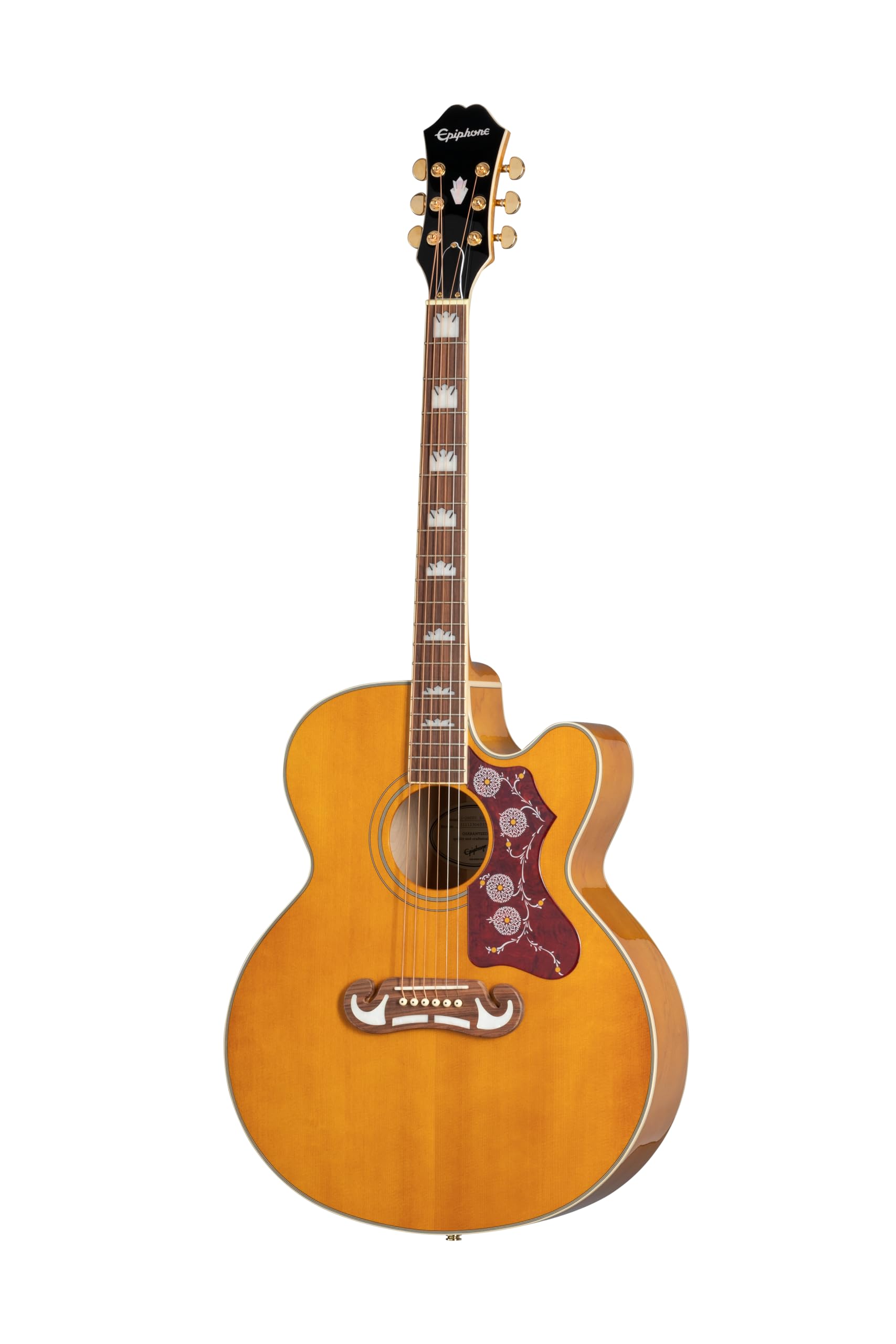 Epiphone J200 EC Studio Acoustic - Parte superior sólida eléctrica, clásico natural