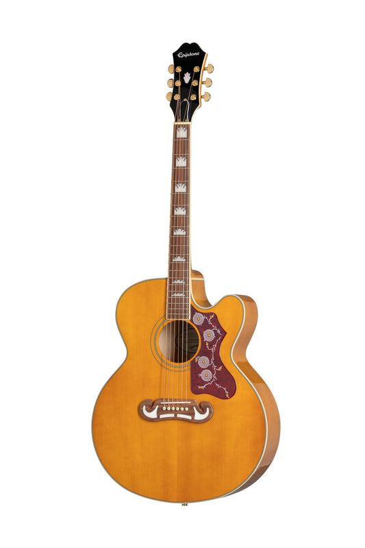 Epiphone J200 EC Studio Acoustic - Parte superior sólida eléctrica, clásico natural