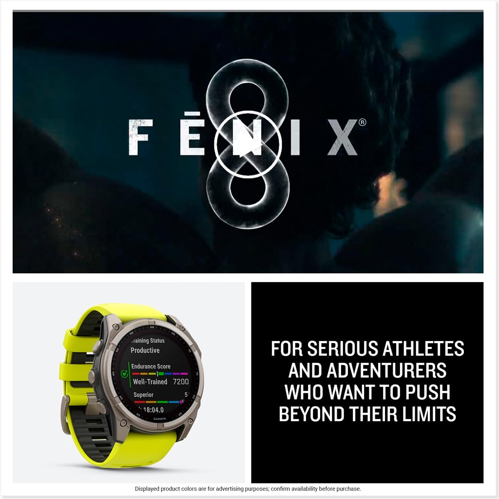 Reloj Garmin Fenix 8 Zafiro Solar 51 mm Grafito Amper Yellow