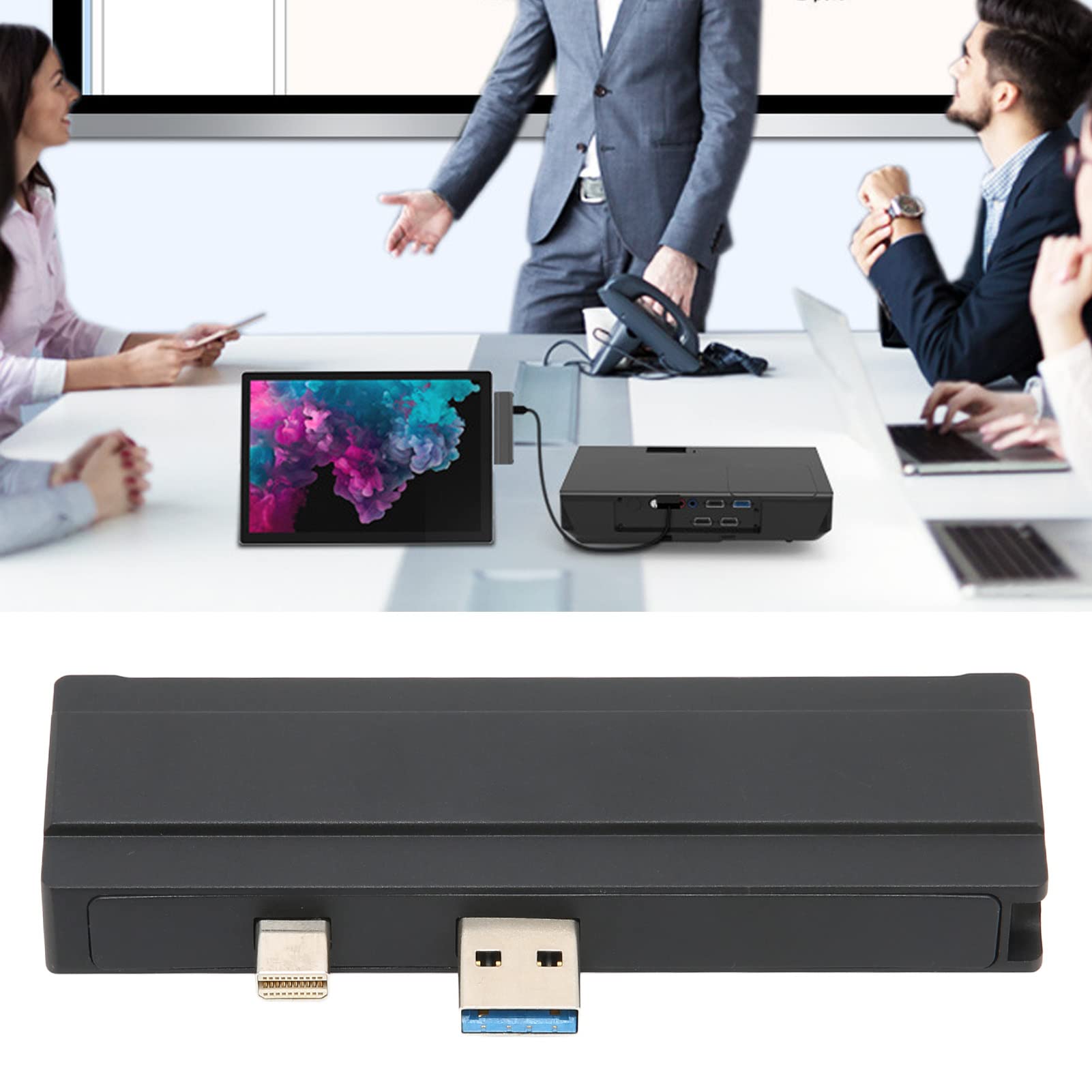 ciciglow para Docking Station, 5 en 1 4K Resolución 5Gbps Speed USB Hub Multiport Adapter, para Pro 4/5/6, para 10, para 8, para 7, para Vista, para XP(Negro)