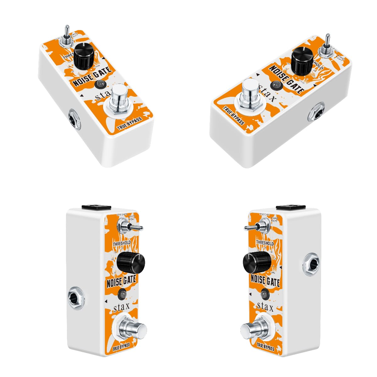 Pedal de Guitarra Eléctrica Stax Negro con Modos Duros y Suaves True Bypass