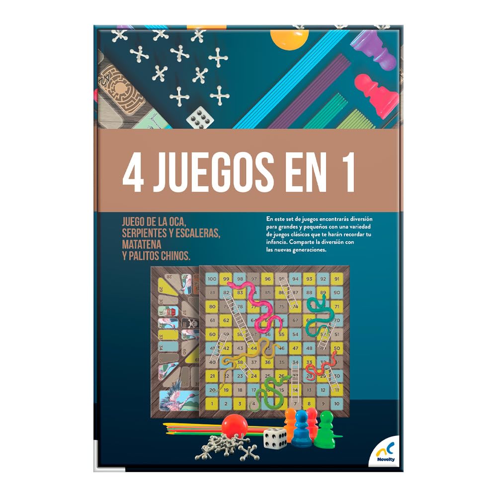 Juegos Clásicos y Tradicionales Novelty Corp 4 en 1