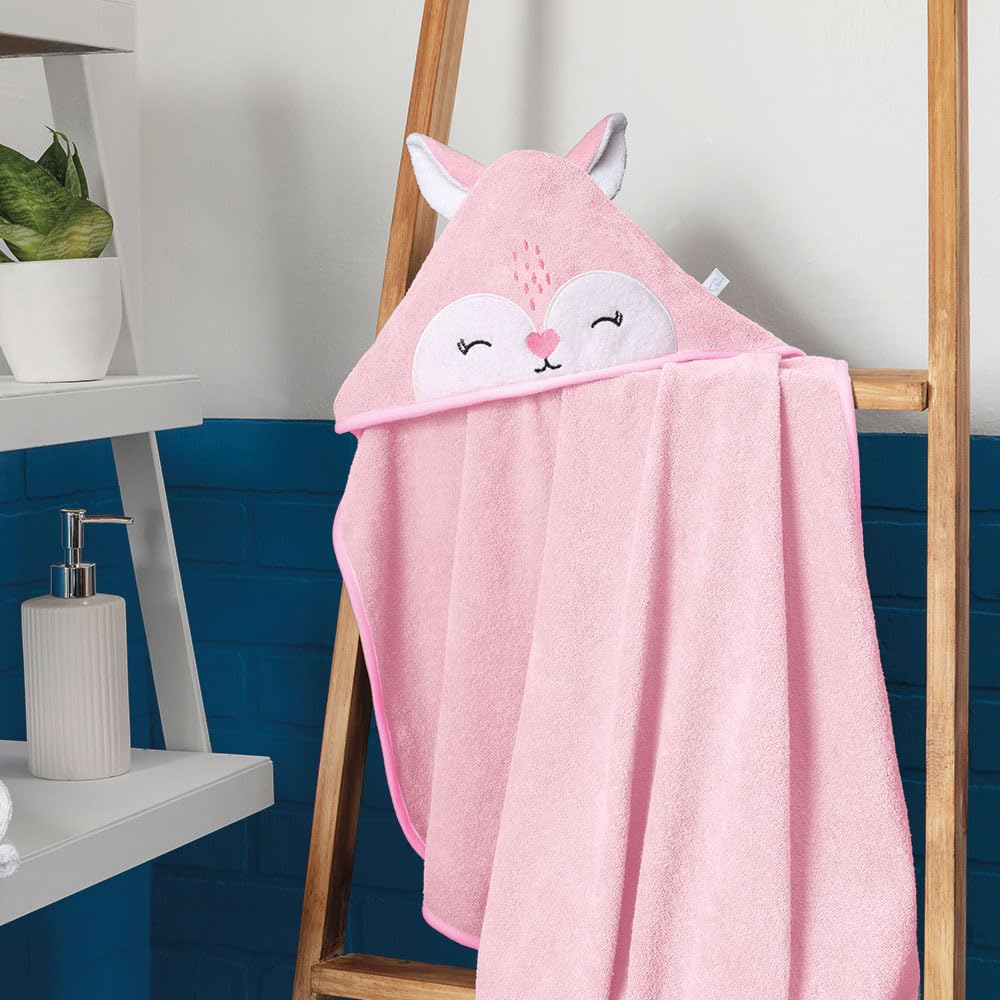 Baby Mink Salida de Baño para Bebé, Suave y Absorbente para Después del Baño (Rosa)