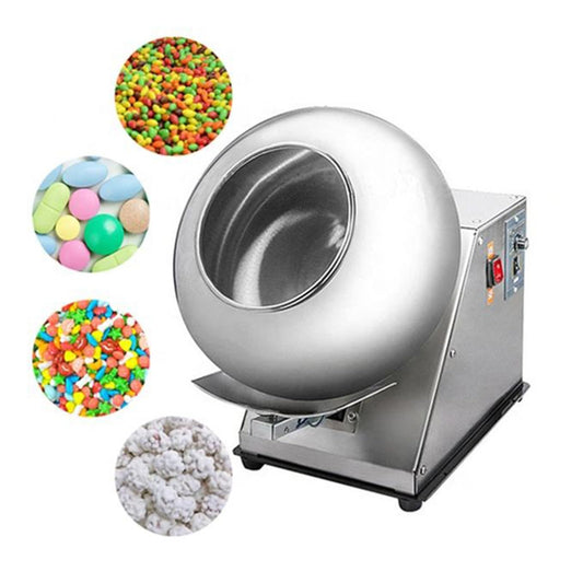 Máquina de recubrimiento de azúcar, Mini máquina laminadora de chocolate comercial, Máquina pulidora de recubrimiento de chocolate de 2-5 kg/H Máquina secadora de recubrimiento de bolas de azúcar