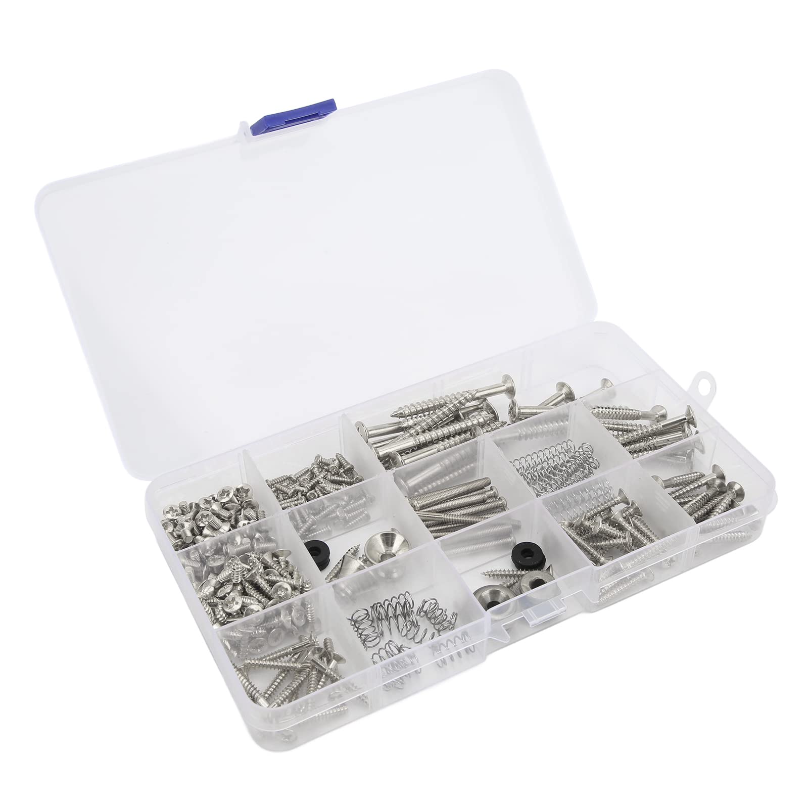 Shanrya Tornillos Reemplazo de Resorte, Kit de Tornillos para Guitarra eléctrica Rosca estándar Alta dureza para reparación de Instrumentos Musicales(Plata)