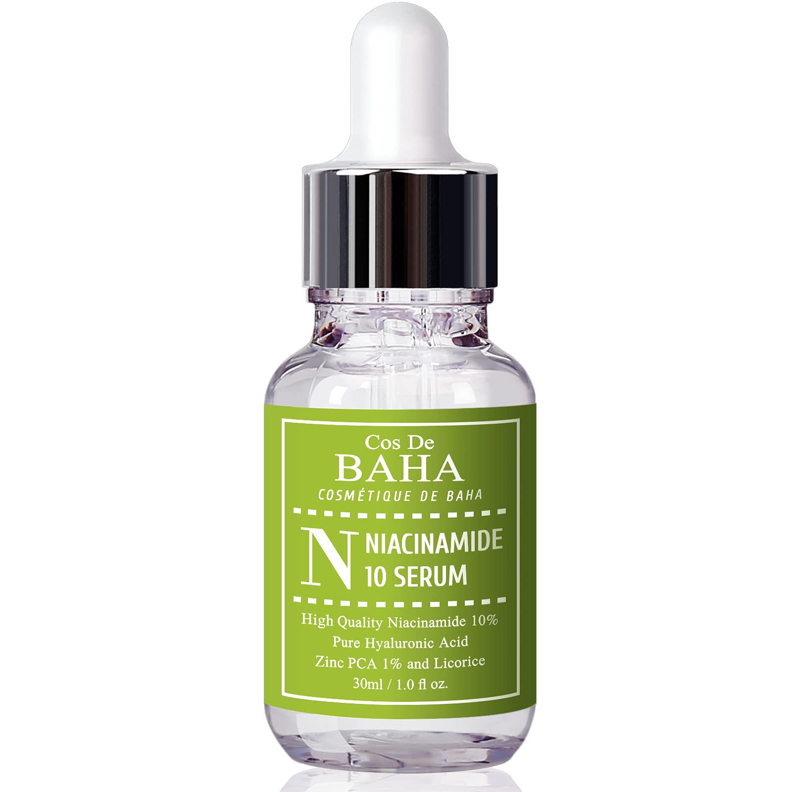Cos De BAHA 10% Niacinamide Serum 1oz with Zinc 1% & Hyaluronic Acid & Allantoin for Facial - Dark Spot Corrector for Face + Pore Reducer Fade Cream +