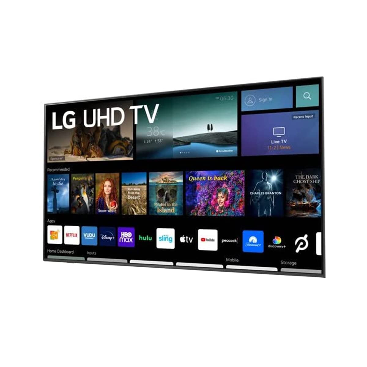 LG Television de 75 Pulgadas Serie 7 Class 4K 2160p Smart LED TV HDR Frecuencia de Actualización 60Hz Bluetooth Compatible con Alexa y Google Assistant (Sin Bases) + Soporte de Pared (Reacondicionado)