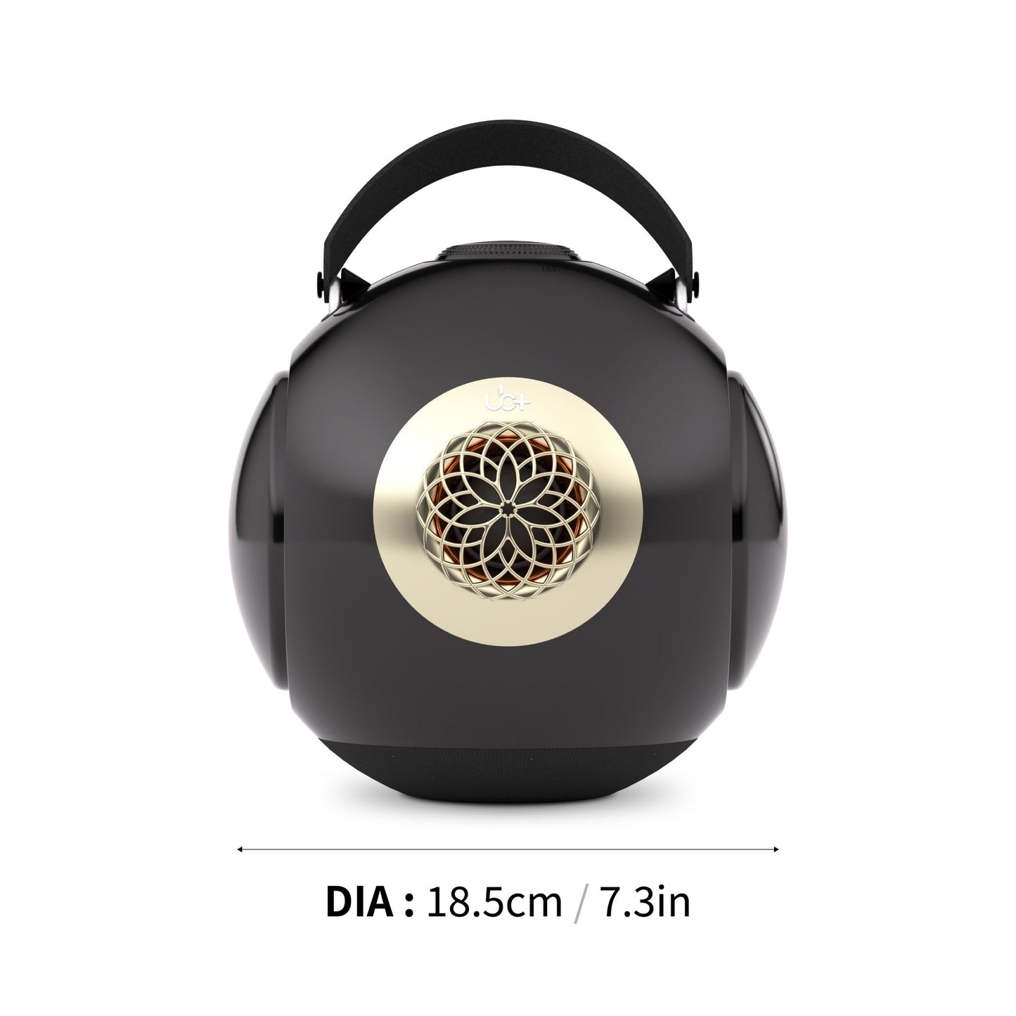UB+ dB1 doubleBASS - Altavoz Bluetooth impermeable | Sonido Hi-Fi de 40 W con graves profundos, tiempo de reproducción de 20 horas, emparejamiento IPX5 y TWS (negro brillante con trípode)