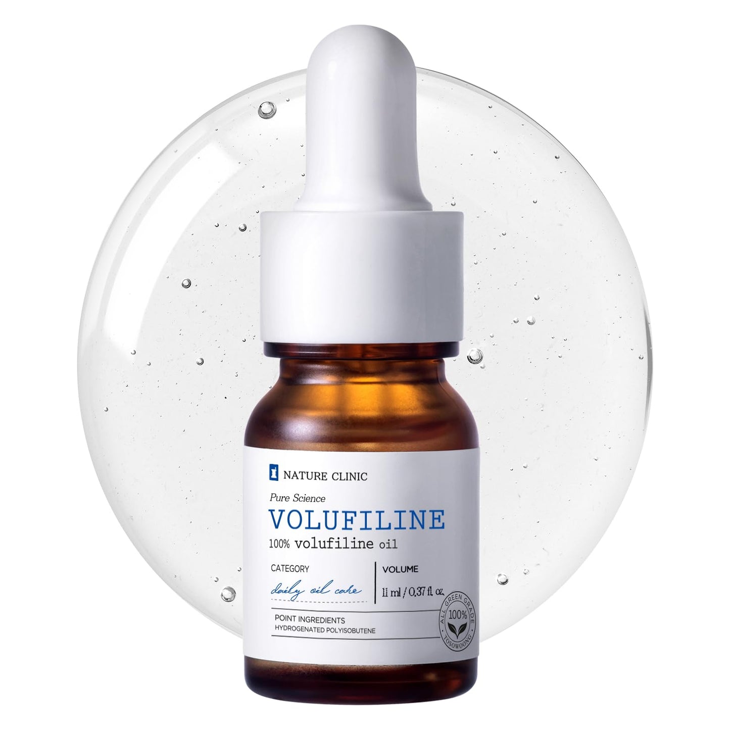 Suero Volufiline, 100% Francia Sederma Volufiline Concentrado para dar volumen, reafirmar, realzar y dar luminosidad a la piel, cuidado de la piel para rostro, labios y cuerpo, 11 ml 0,37 fl. oz.