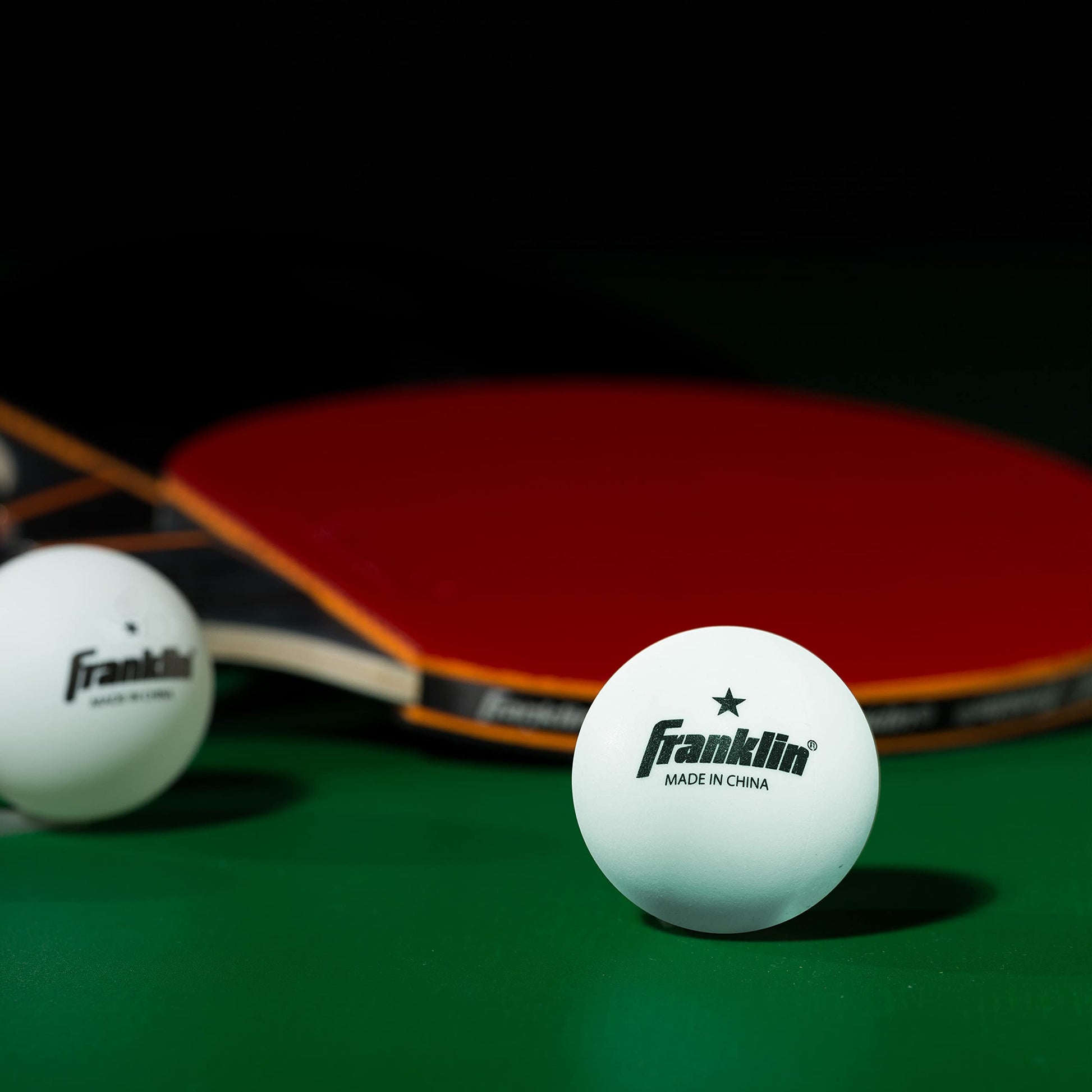 Franklin Sports Pelotas de Tenis de Mesa - Tamaño y Peso Oficial, 40mm, Una Estrella, Profesionales, Duraderas y de Alto Rendimiento - Blancas - Paquete de 12
