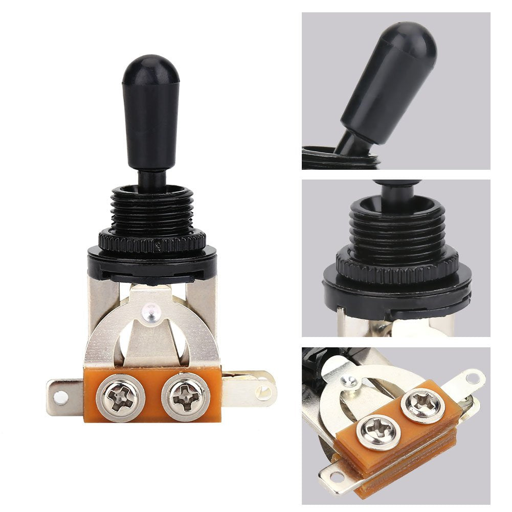 3 Way Switch, Metal Toggle Switch for Electric Guitar, Black, Replacement Part for LP Style Guitars, for Electric Guitar Players