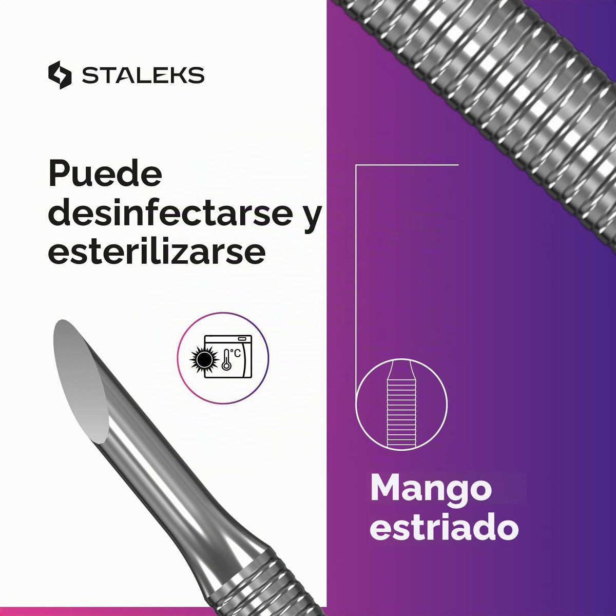 Pusher Cuticle Manicure Pedicure Staleks Pro Expert Pe-90/4.2 slant pusher and bent blade