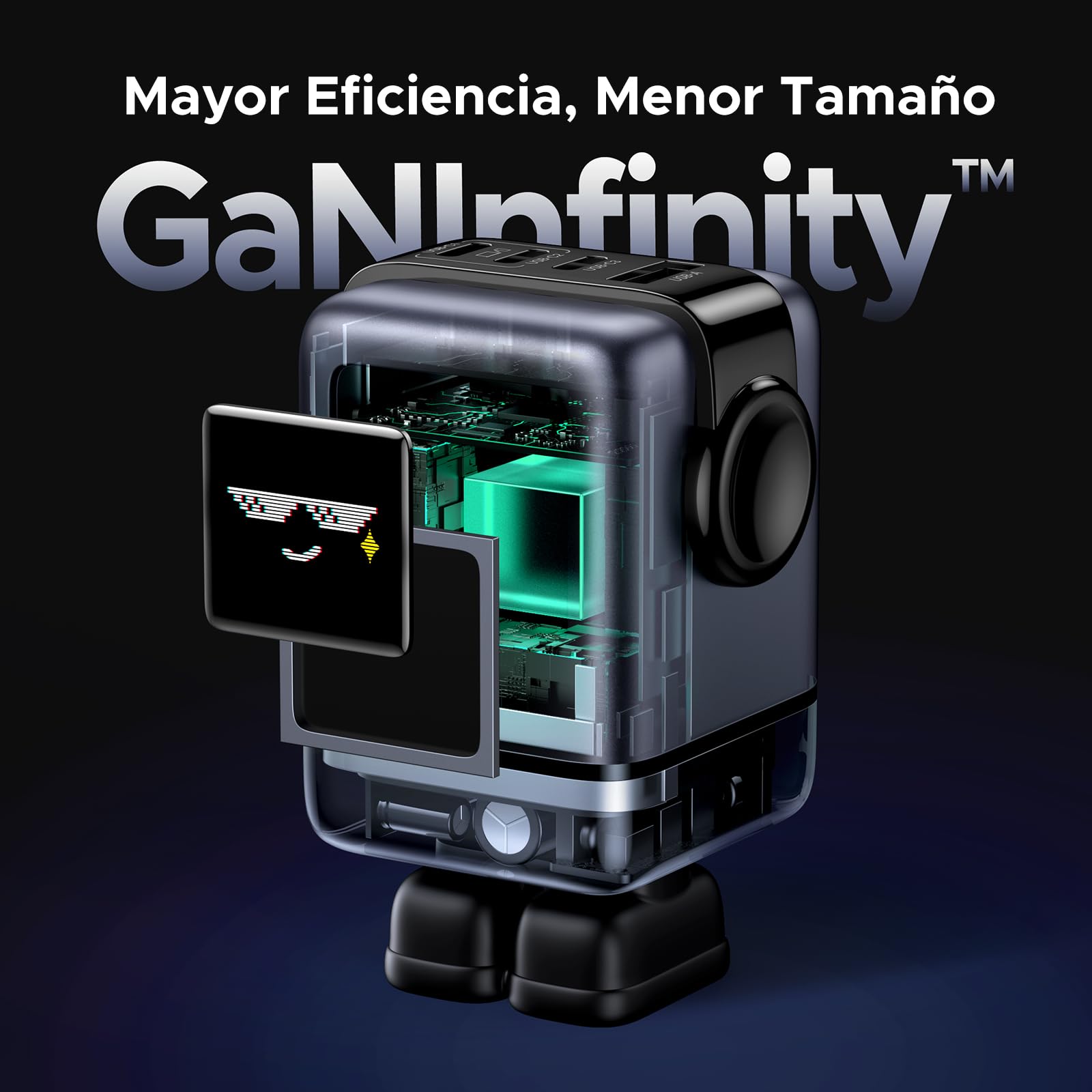 Cargador USB C UGREEN 100 W Negro GAN Nexode con 4 Puertos 3C1A