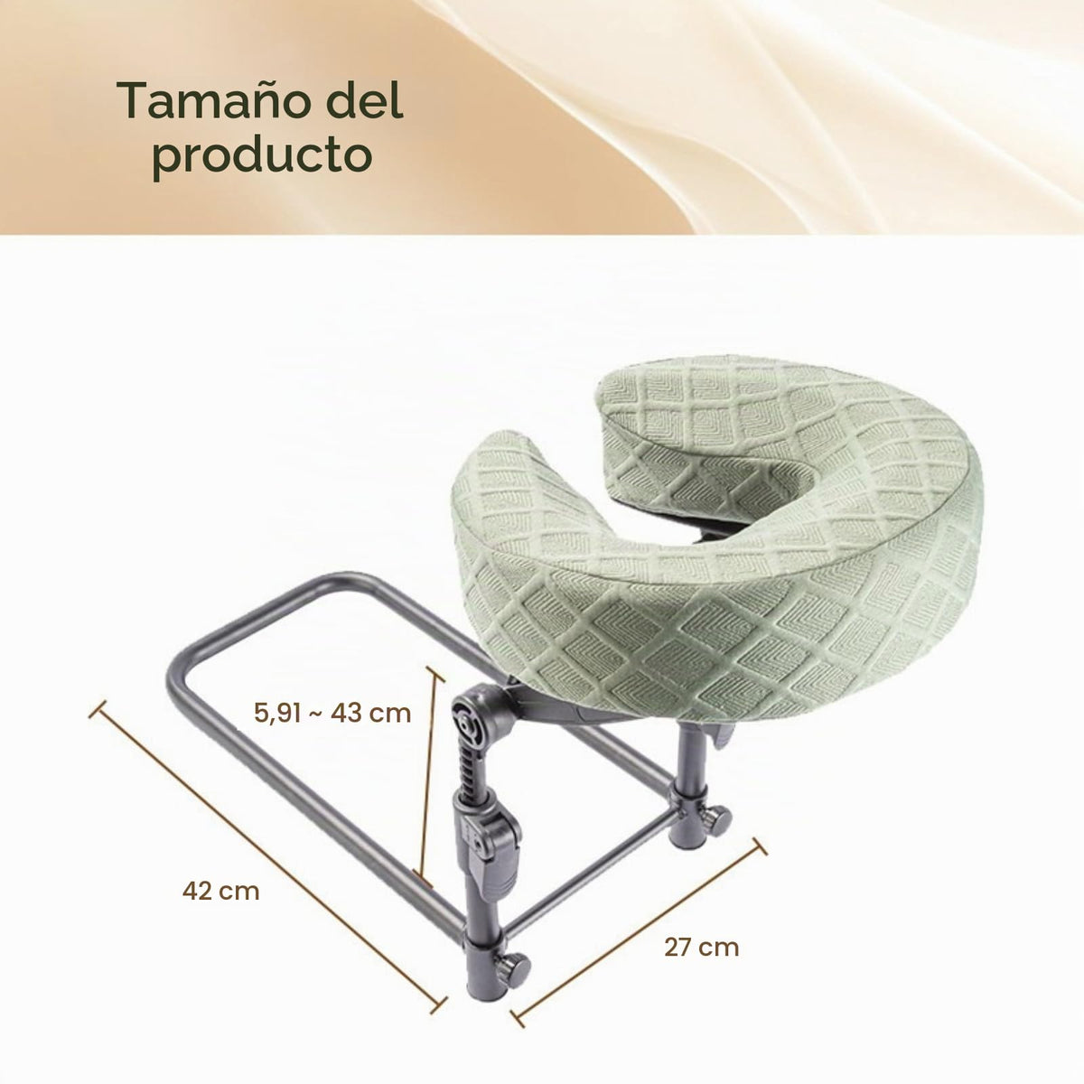 Reposacabezas de Masaje con Espuma Viscoelástica Altura Ajustable y Funda Lavable para Mayor Comodidad
