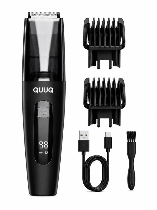 Recortadora de Barba QUUQ Negro con Peine Ajustable para Hombre