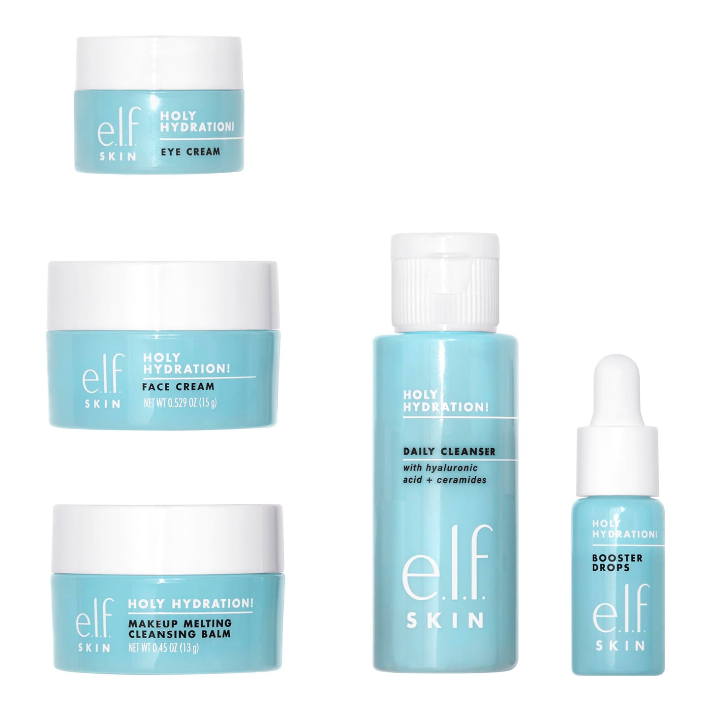 e.l.f Hydrated Ever After Skincare Mini Kit de cuidado de la piel, Ulitmate Holy Hydration! Régimen de la piel, tamaño de viaje, 1 unidad